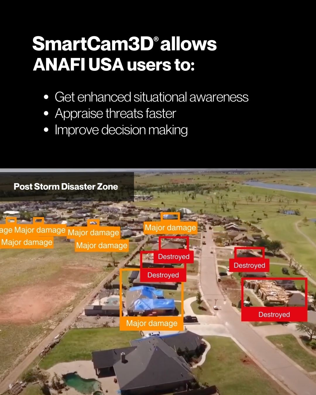 Parrot ANAFI USA + SmartCam3D by Rapid Imaging AR situational